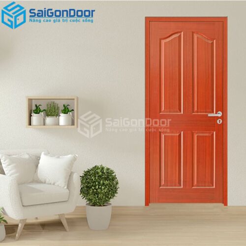 Cửa Gỗ HDF Veneer 4A-Xoan Đào-HDFV-SGD